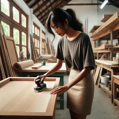 Inovasi Mesin Poles di Studio Furniture Kayu Terkemuka
